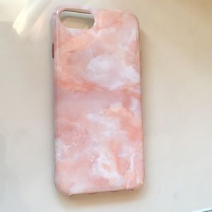 Pink marble iPhone 6/6s/7 case